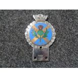 A vintage motor car badge - J.R.