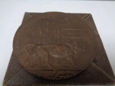 A WW I death penny - Robert Heart