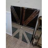 A contemporary Union Jack style mirror