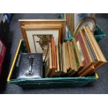 A quantity of gilt framed prints,
