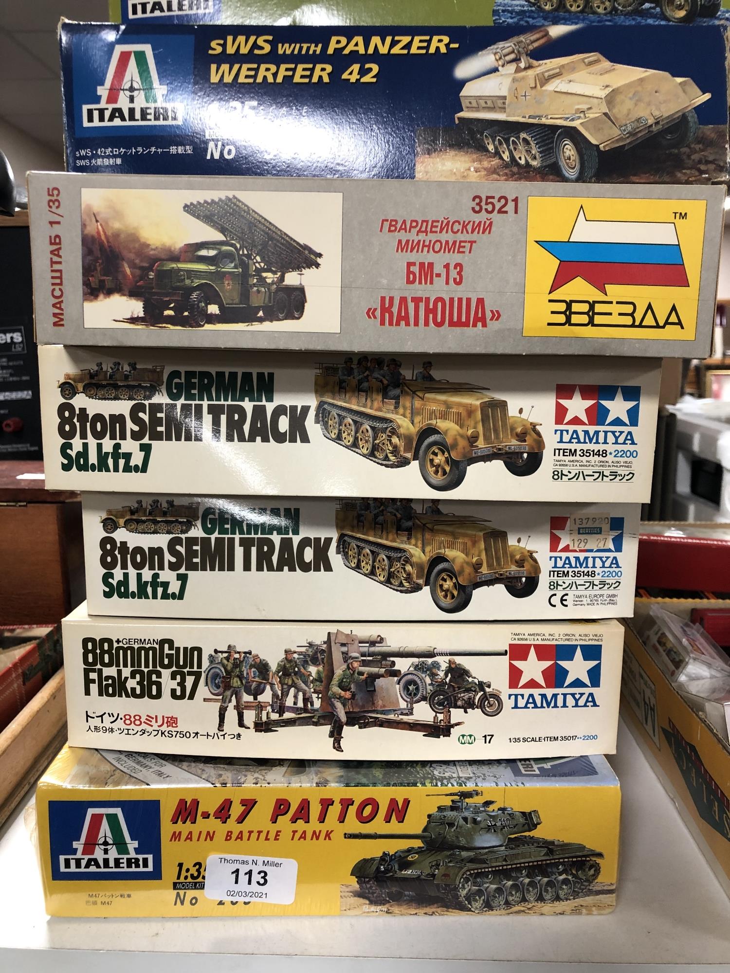 Eleven model kits to include Airfix, Tamiya etc, - Image 2 of 3