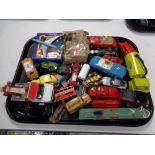 A tray of die cast model vehicles, DInky toys, vanguards,