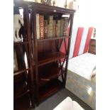 A good quality mahogany open bookcase