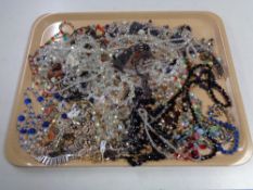 A quantity of costume jewellery,