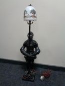 An early twentieth century lamp in the form of a knight