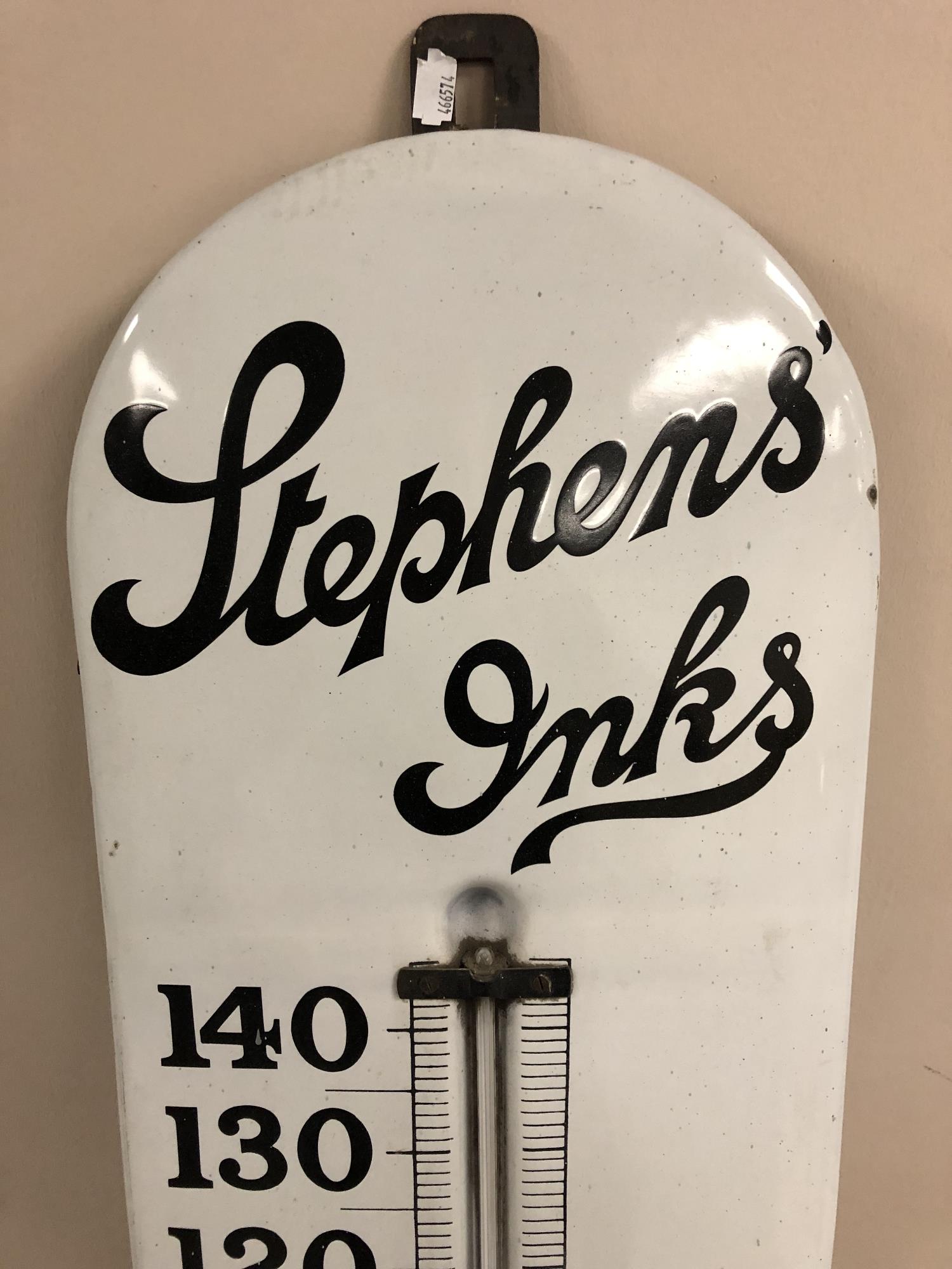 A Ralph Bilston enamelled 'Stephens' Inks' advertising thermometer, numbered 10/15, - Image 2 of 17