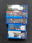 Five die cast vehicles including Eddie Stobart,