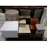 A quantity of boxes, reproduction hat boxes,