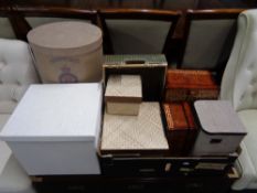 A quantity of boxes, reproduction hat boxes,