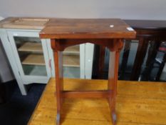 A pine organ stool