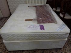 A 4'6 storage divan by Health Beds pocket sleep systems 1000.