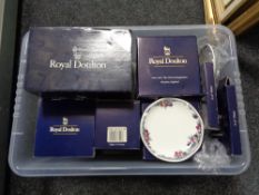 A box of Royal Doulton Autumn glory tea ware in boxes