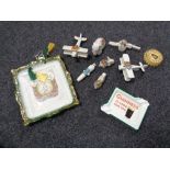 A collection of crested china, Goss etc, Guiness antique plaque by Wiltshaw and Robinson,