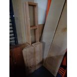 A set of mid century modular wooden shelves, width 80 cm, depth 30 cm and height 179 cm.