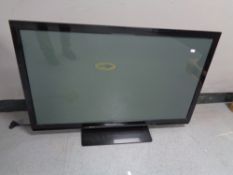 A Panasonic 42 inch plasma tv model TX42 60B with lead no remote