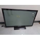 A Panasonic 42 inch plasma tv model TX42 60B with lead no remote