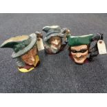 Three large Royal Doulton character jugs - Dick Turpin,