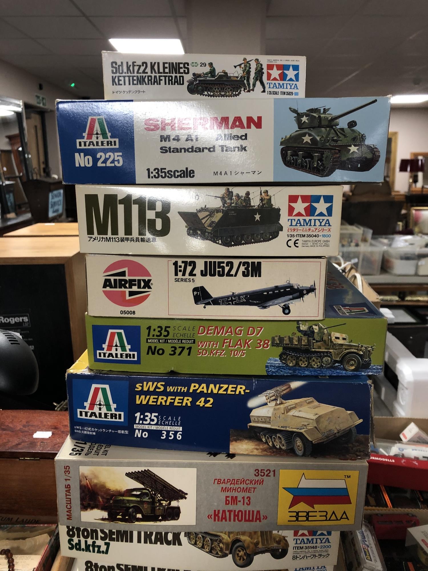 Eleven model kits to include Airfix, Tamiya etc, - Image 3 of 3