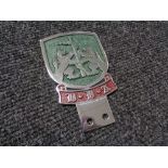 A vintage motor car badge - BDA motorclub