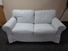 An Ikea two seater settee with washable covers