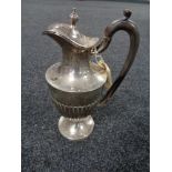 A silver hot water jug, Sheffield Mark Willis 1900, 480.5g.