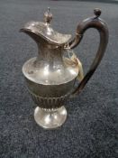 A silver hot water jug, Sheffield Mark Willis 1900, 480.5g.