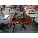 A Jones treadle sewing machine