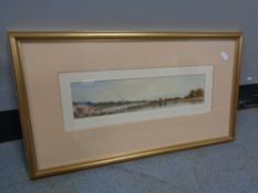 An early twentieth century watercolour depicting a marsh land