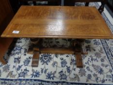 An early twentieth century oak low table