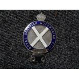 A vintage motor car badge - Royal Scottish automobilia club