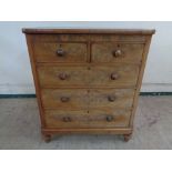 A Victorian mahogany chest of five drawers