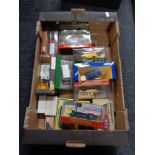 A box of models of Yesteryear die cast items,