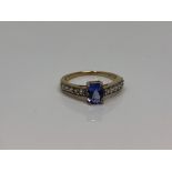 A 9ct gold tanzanite ring, size O CONDITION REPORT: 2.