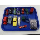 A tray of die cast model vehicles - DInky Trojan van,