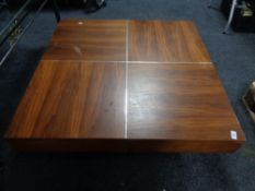A contemporary low coffee table