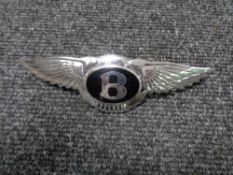 A vintage motor car badge - Bentley