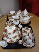 Forty five pieces of Royal Albert Old Country Roses china