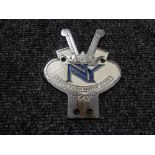 A vintage motor car badge - The naval yard motor club