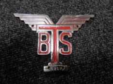 A vintage motor car badge - BTS