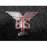 A vintage motor car badge - BTS