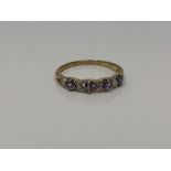 A 9ct gold tanzanite set ring, size O CONDITION REPORT: 1.