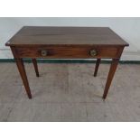 A nineteenth century mahogany side table fitted with a drawer