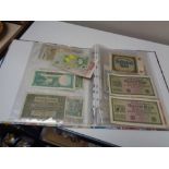 A file of world bank notes, Reichmarks,