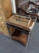 A nineteenth century occasional table with bobbin turnings CONDITION REPORT: