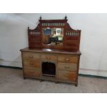 A late nineteenth century mahogany mirror backed sideboard