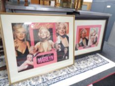 Two framed Marilyn Monroe montages