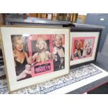 Two framed Marilyn Monroe montages