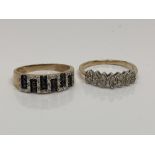 Two 9ct gold diamond set rings CONDITION REPORT: 4.