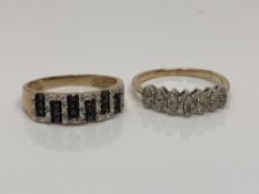 Two 9ct gold diamond set rings CONDITION REPORT: 4.