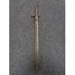 A WW I Remington bayonet in scabbard